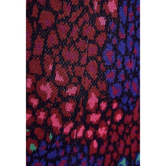 $275 Farm Rio Leopard Mix Sweater Dress - Picture 6 of 9